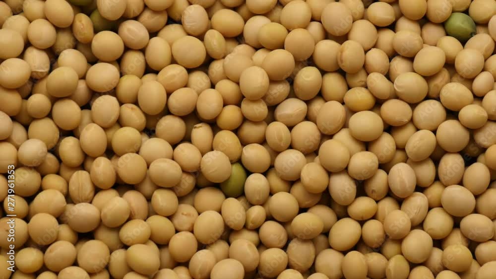 Soybeans on weave wicker basket