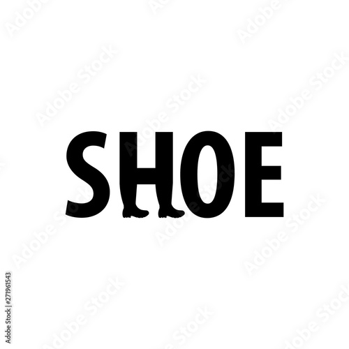 Letter H Shoe Typography Logo