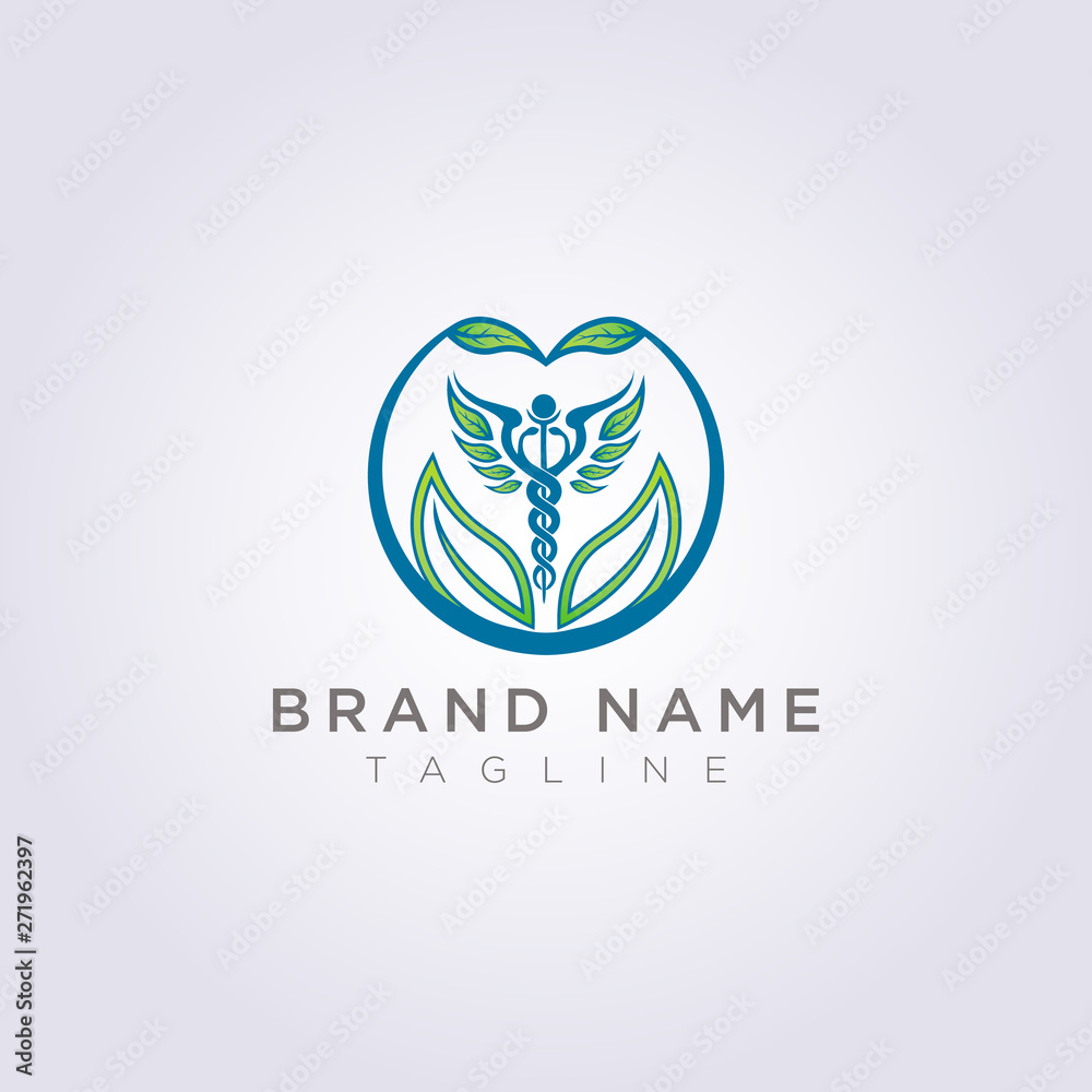 Design a logo with a combination of circles, leaves and health symbols for your business or brand Design a logo with a combination of circles, leaves and health symbols for your business or brand