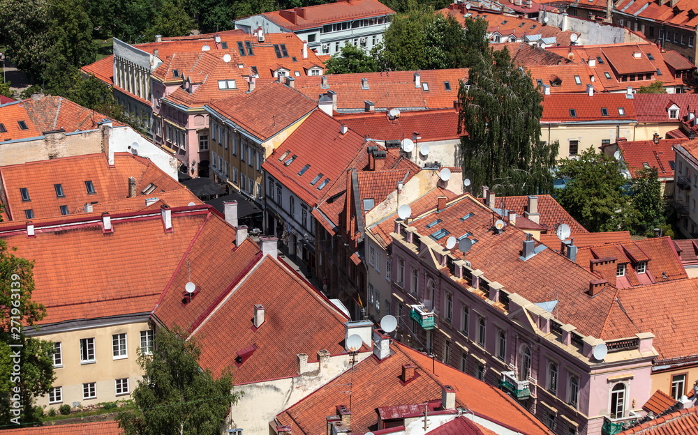 Vilnius Old Town Street from above