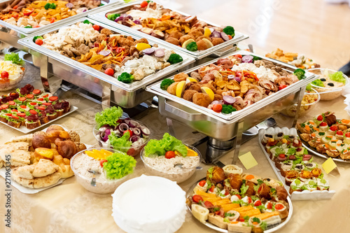 Canvas Print Catering wedding buffet for events