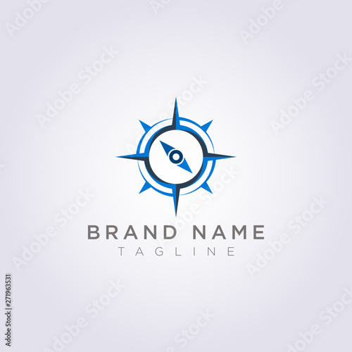 Design a compass logo with a modern style for your business or brand