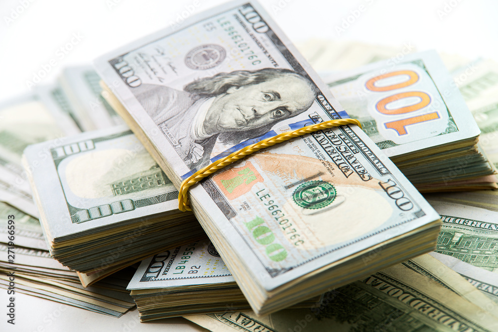 hip of one hundred dollars on white background hip of one hundred dollars on white background