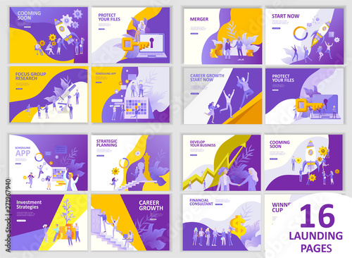 Landing page template, office concept business people for project management, business, workflow and consulting. Modern vector illustration flat concepts character for website and website development.