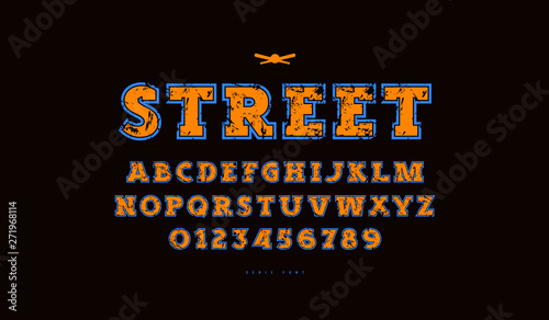 Slab serif font with contour