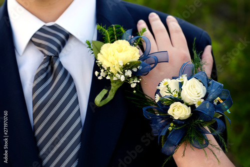 Date Prom Flowers Formal Wear Corsage Fototapet