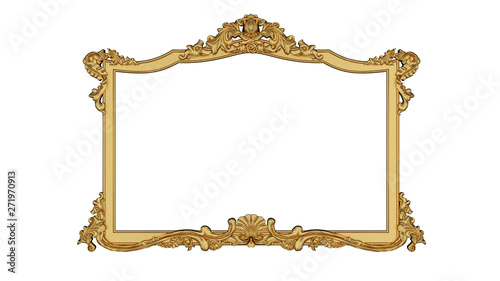 Gold Frame - 3D Rendering