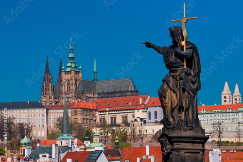 Statues on Charles Bridge Prague 