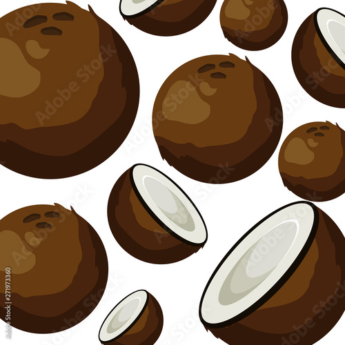 tropical fruits background
