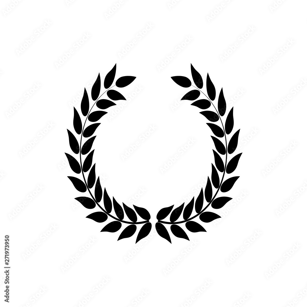 Leaf in circle frames. Illustration vector. Leaf border. Wreath of leaves.