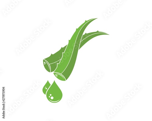 aloevera logo icon vector illustration design