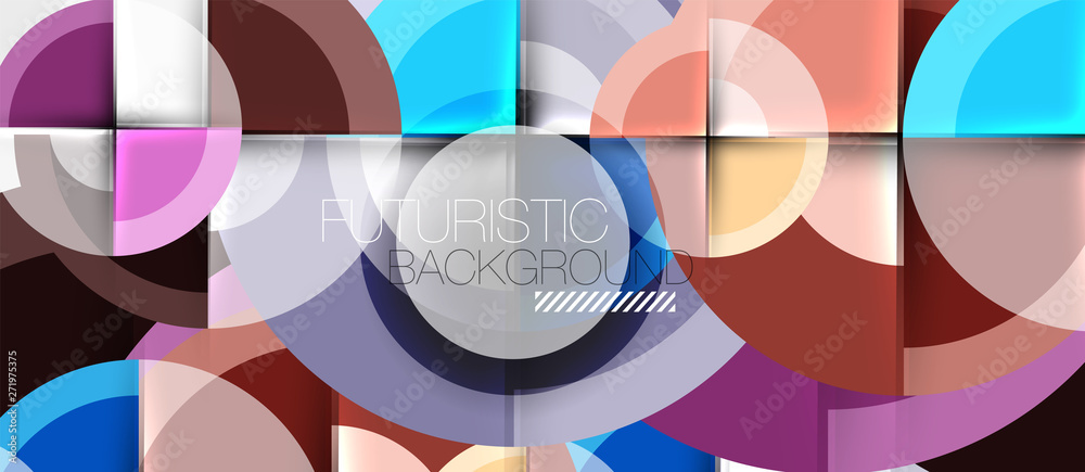 Geometric design abstract background - circles