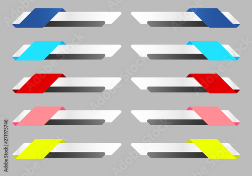 Unique Video headline title or lower third template. Vector illustration