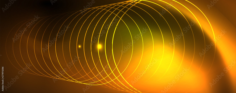 Techno glowing background, futuristic dark template with neon light effects and simple forms, vector Techno glowing background, futuristic dark template with neon light effects and simple forms, vector