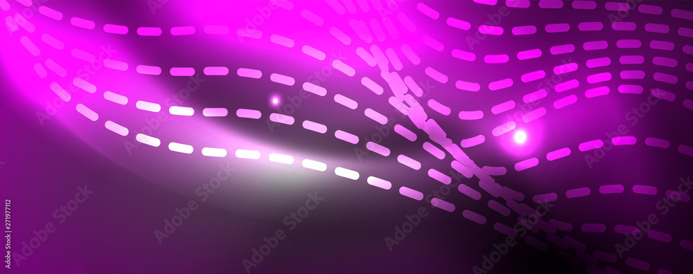 Neon vector wave lines abstract background, magic futuristic techno design Neon vector wave lines abstract background, magic futuristic techno design