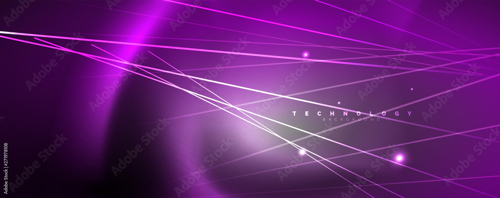 Color light with lines, outer space background, bright rays Color light with lines, outer space background, bright rays