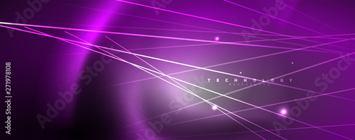 Color light with lines, outer space background, bright rays