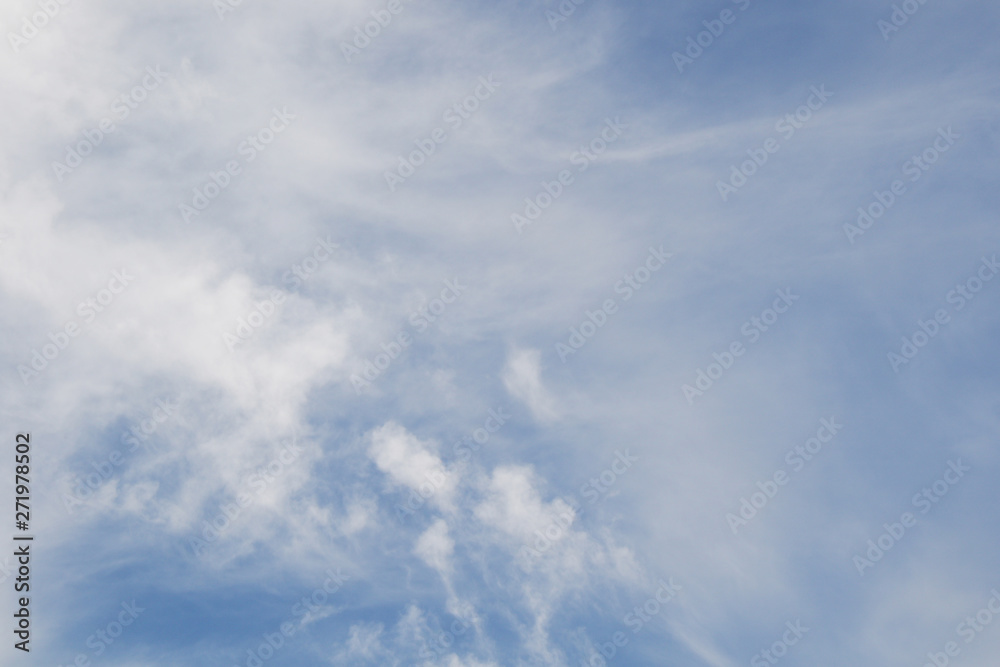 white clouds and blue sky background