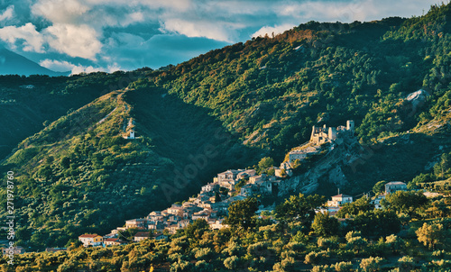 Overview of the village of Cleto, Calabria, Italy.