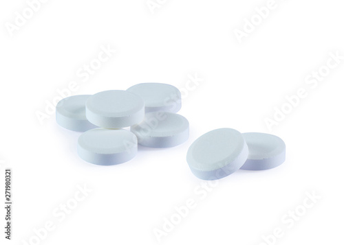 Pill medicine drug on white background