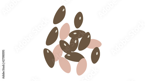 Chia seeds isolated vector illustration