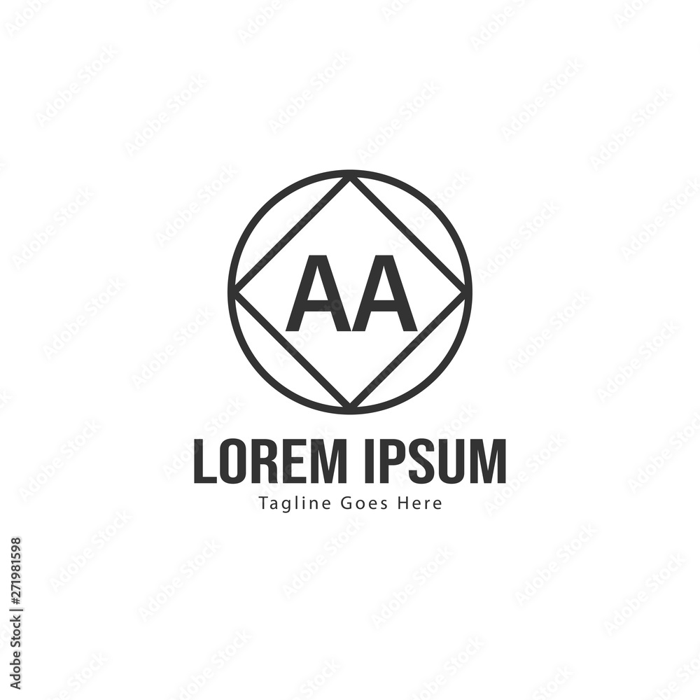 AA Letter Logo Design. Creative Modern AA Letters Icon Illustration AA Letter Logo Design. Creative Modern AA Letters Icon Illustration