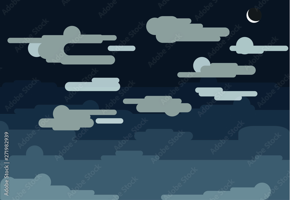 background of the night sky with clouds