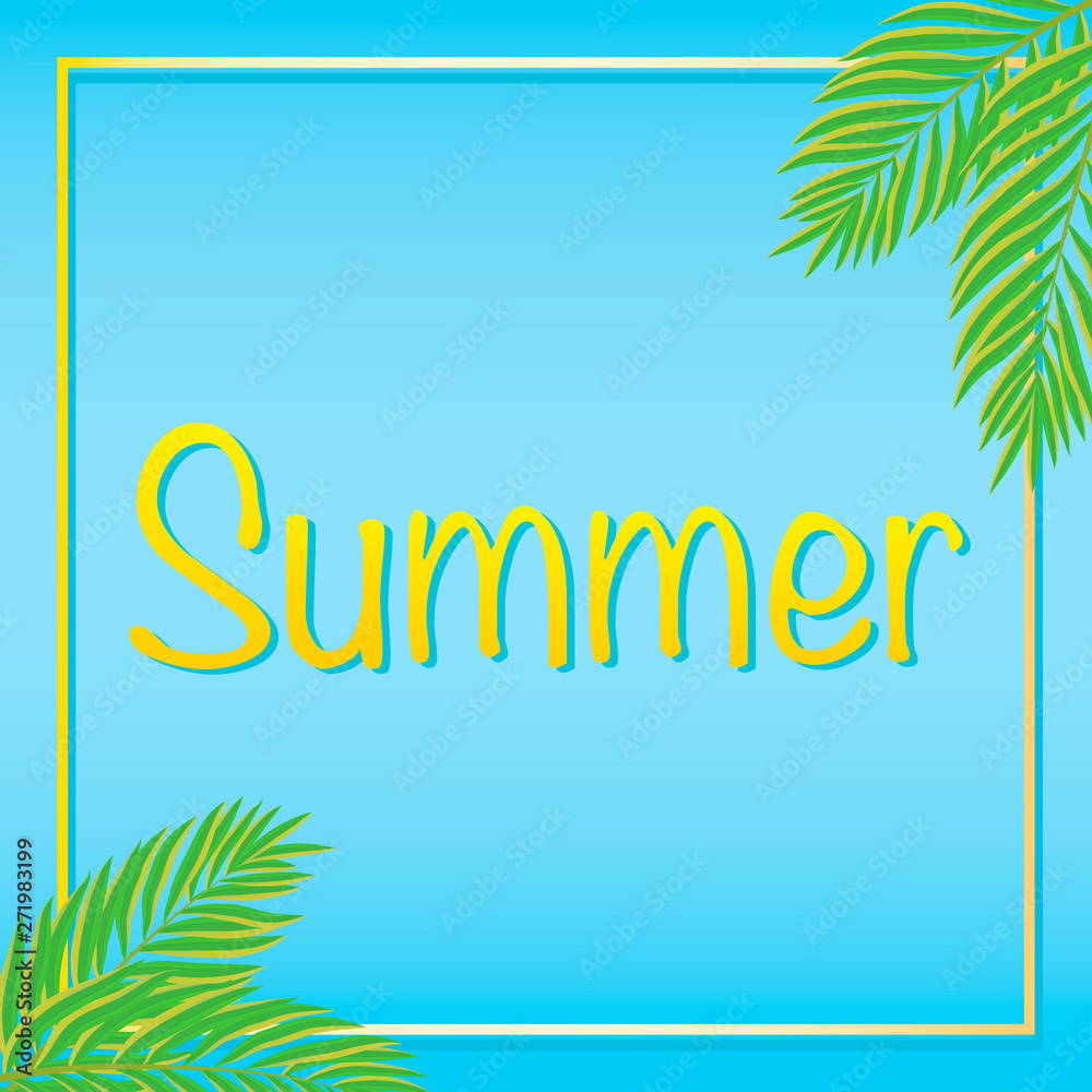 Obraz premium Summer sale, discount square web banner