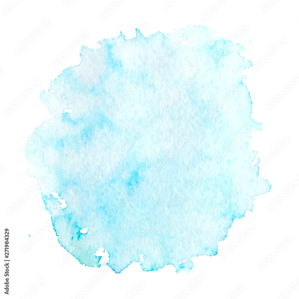 Vettoriale Stock Colorful abstract vector background. Soft watercolor stain.  Watercolor painting. Blue watercolor splash | Adobe Stock