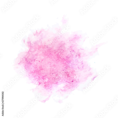 Soft pink powder color watercolor background. Vector illustration