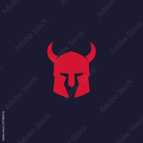 Helmet with horns, vector art