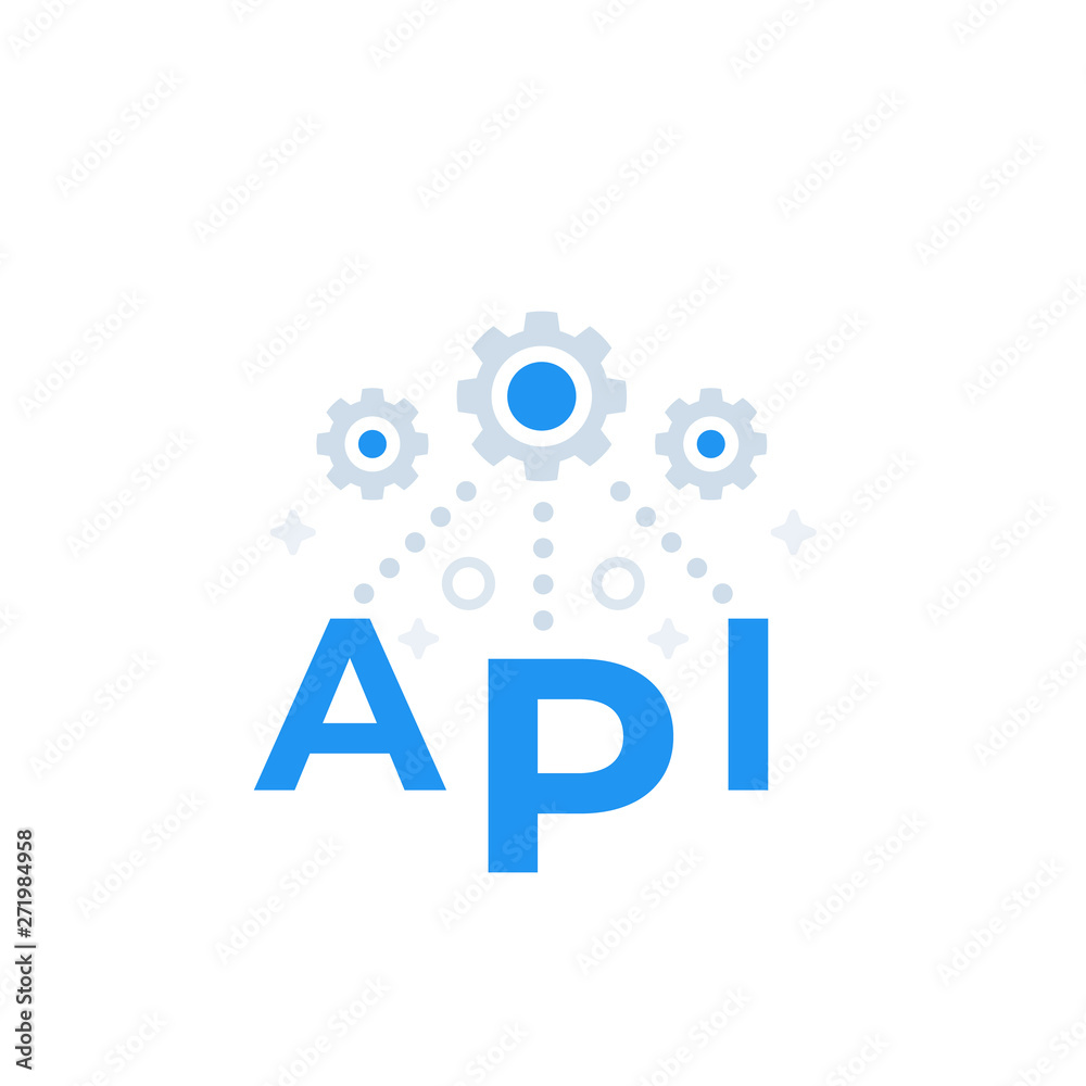 API, application programming interface concept, vector