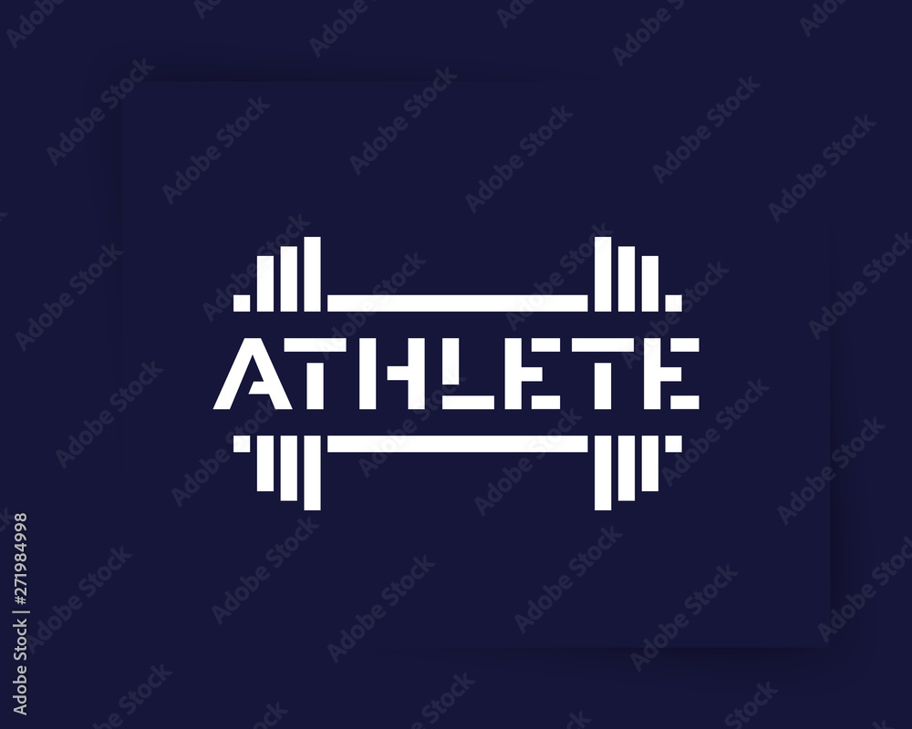 Athlete, vector logo design <span>plik: #271984998 | autor: nexusby</span>