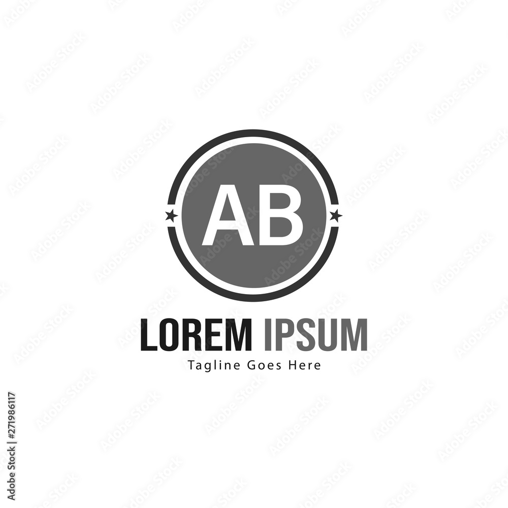 AB Letter Logo Design. Creative Modern AB Letters Icon Illustration AB Letter Logo Design. Creative Modern AB Letters Icon Illustration