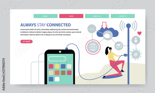 Always Stay Connected, creative website template
