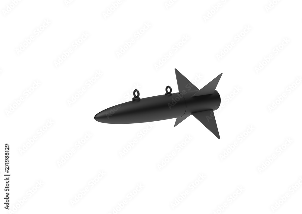 Aerial Bomb on white background. 3d illustration Aerial Bomb on white background. 3d illustration