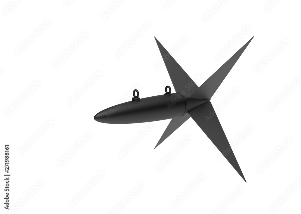 Aerial Bomb on white background. 3d illustration Aerial Bomb on white background. 3d illustration
