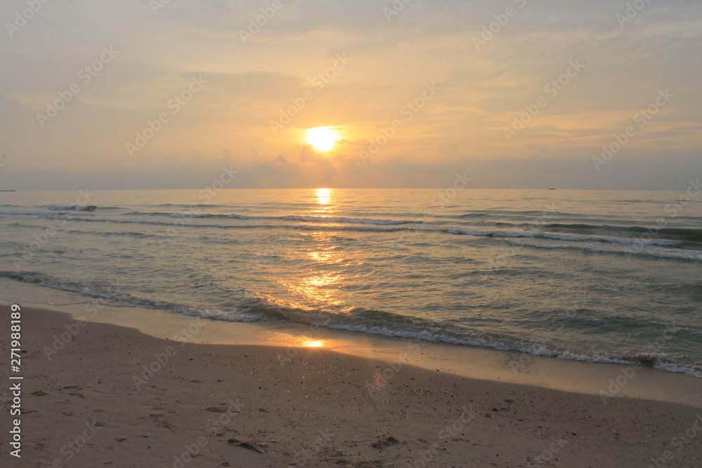sunset on beach sunset on beach