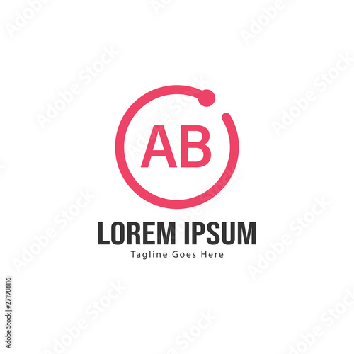 AB Letter Logo Design. Creative Modern AB Letters Icon Illustration