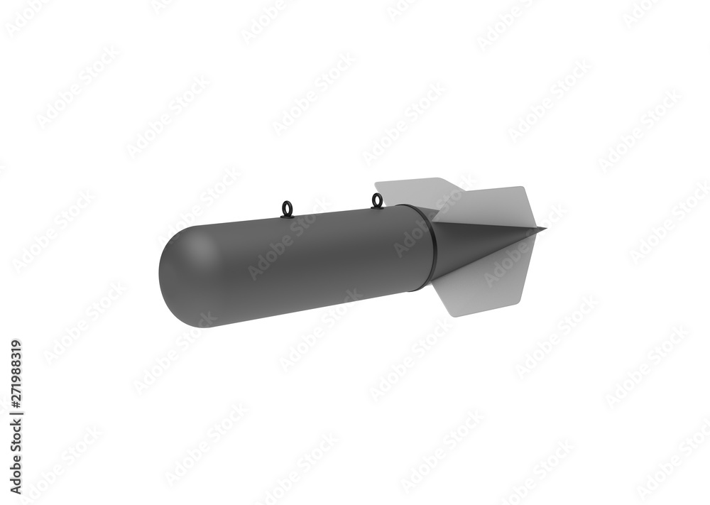 Aerial Bomb on white background. 3d illustration Aerial Bomb on white background. 3d illustration