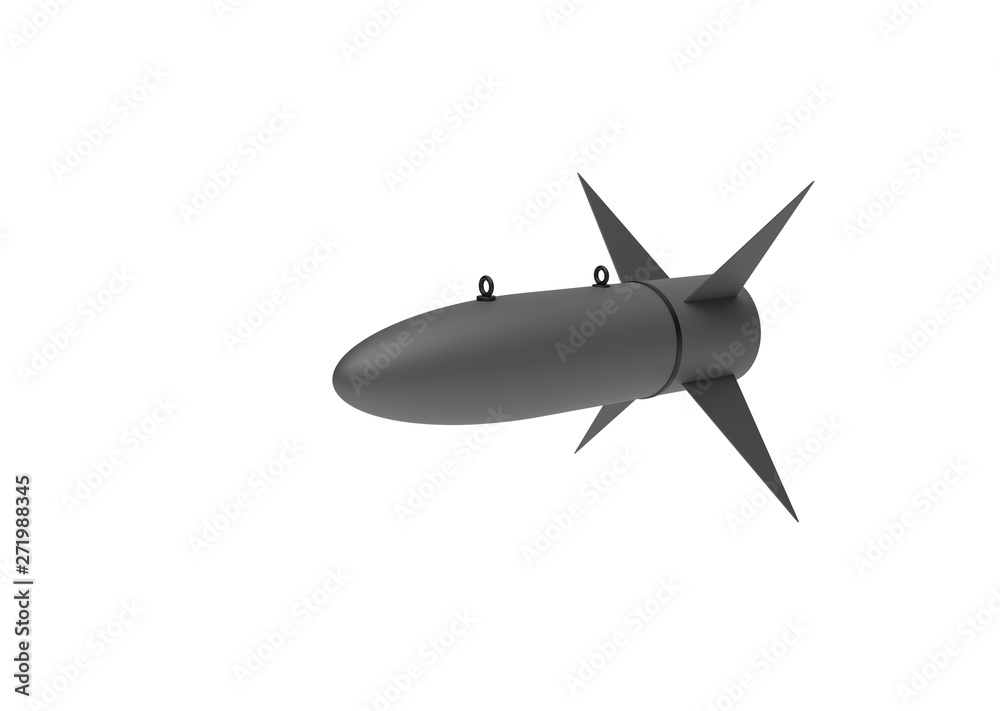 Aerial Bomb on white background. 3d illustration Aerial Bomb on white background. 3d illustration