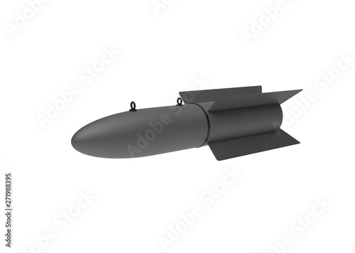 Aerial Bomb on white background. 3d illustration