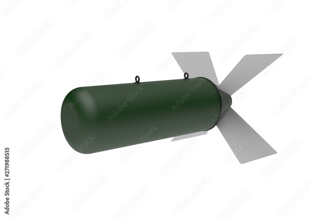 Aerial Bomb on white background. 3d illustration Aerial Bomb on white background. 3d illustration