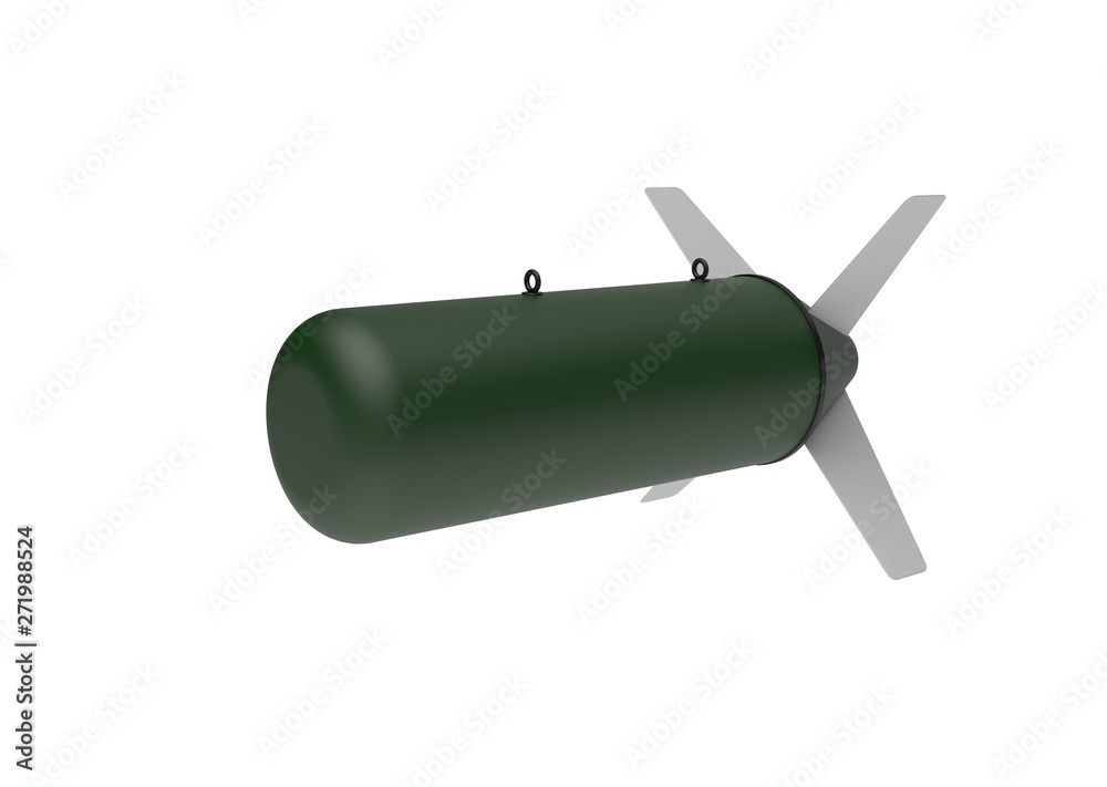 Aerial Bomb on white background. 3d illustration Aerial Bomb on white background. 3d illustration
