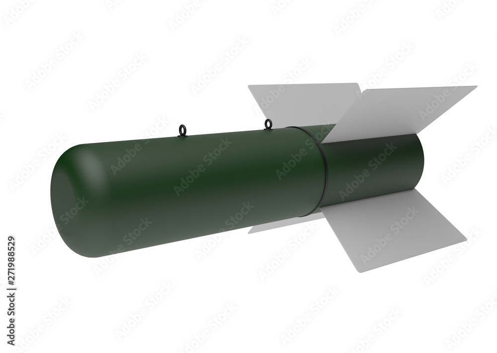 Aerial Bomb on white background. 3d illustration Aerial Bomb on white background. 3d illustration