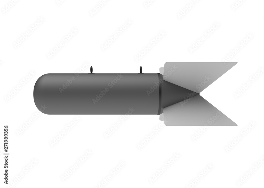 Aerial Bomb on white background. 3d illustration