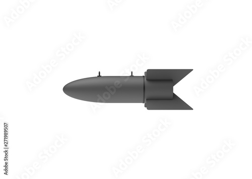 Aerial Bomb on white background. 3d illustration