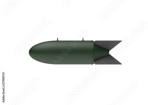 Aerial Bomb on white background. 3d illustration