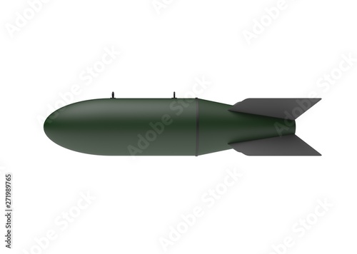 Aerial Bomb on white background. 3d illustration