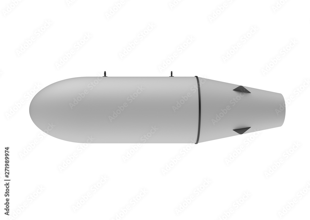 Aerial Bomb on white background. 3d illustration